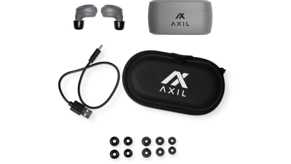 AXIL XCOR Digital Tactical Earbuds, 19-29 dB, In The Ear, Black, XCORDIGR