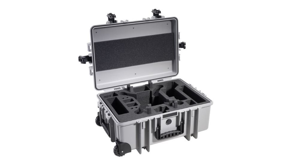 B&amp;W International Type 6700 Grey Outdoor Case With Custom DJi2 Phantom Custom Insert, Grey, Large 6700/G/DJI2