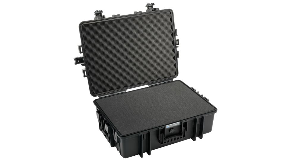 B&amp;W International Outdoor Case w/ SI Foam, Type 6500, Black, 6500/B/SI