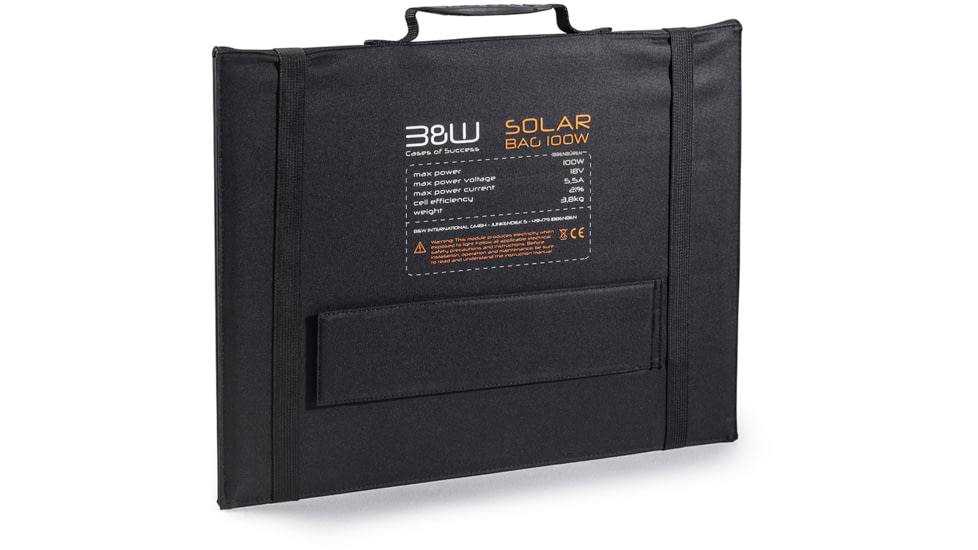 B&amp;W International Solar Panel, 100W - 12 V, Black, 105491