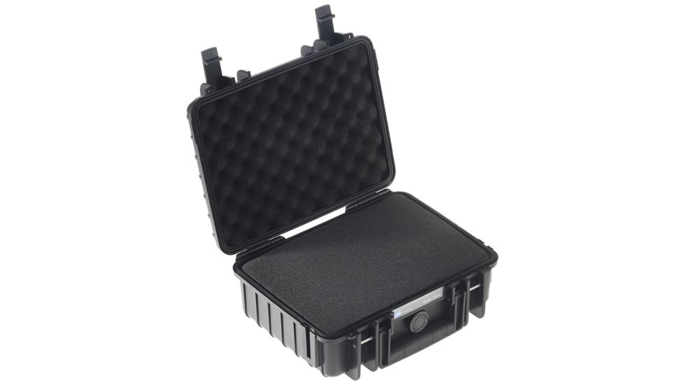 B&amp;W International Type 1000 Black Outdoor Case With Si Foam, Black, Small 1000/B/SI