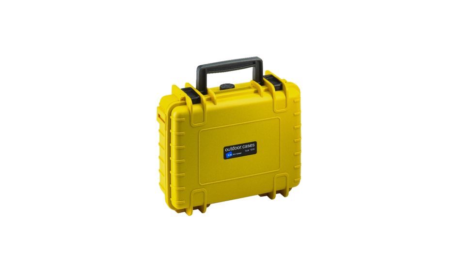 B&amp;W International Type 1000 Yellow Outdoor Case With Si Foam, Yellow, Small 1000/Y/SI