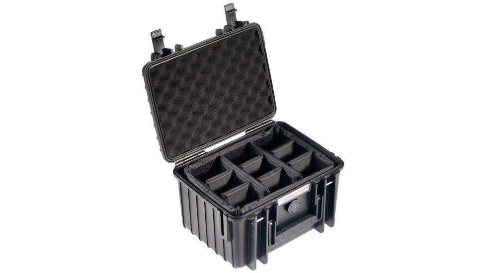 B&amp;W International Type 2000 Black Outdoor Case With RPD Insert, Black, Small 2000/B/RPD