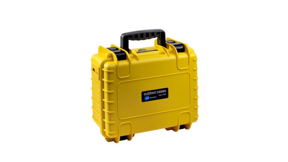 B&amp;W International Type 3000 Yellow Outdoor Case With Custom Gopro Insert, Yellow, Medium 3000/Y/GoPro