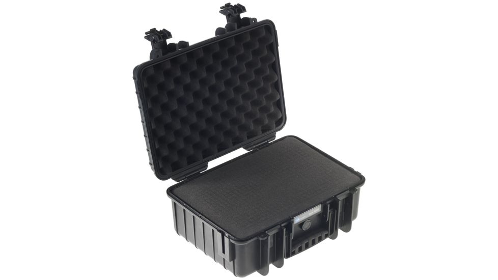 B&amp;W International Type 4000 Black Outdoor Case With Si Foam, Black, Medium 4000/B/SI