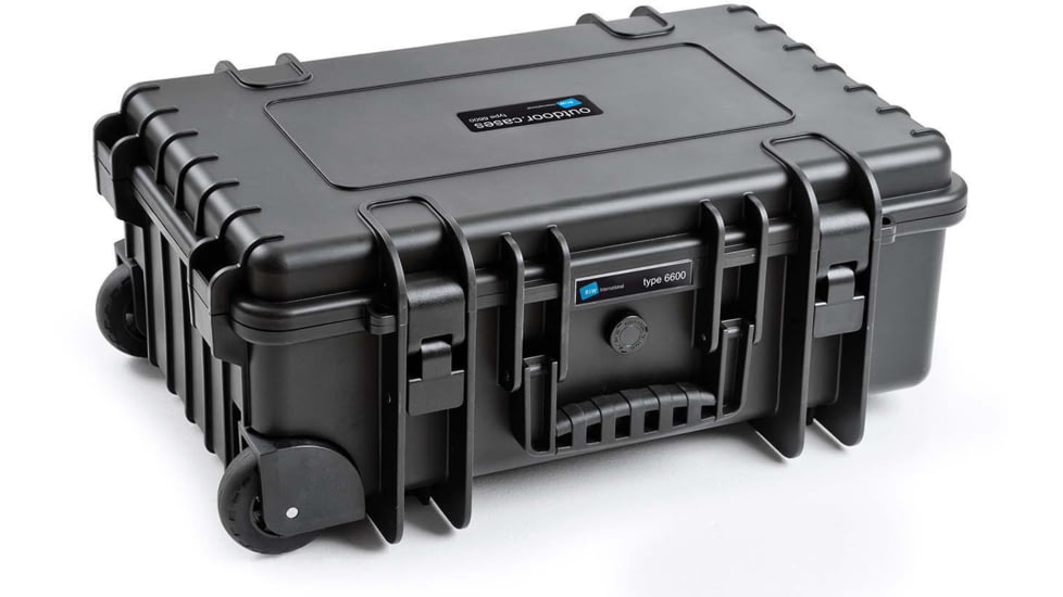 B&amp;W International Type 6600 Outdoor Case, Empty, Black, 550 x 350 x 225 mm, 6600/B