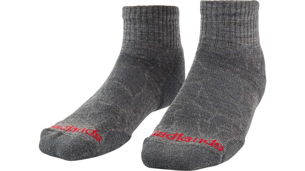 Badlands Lightweight Merino Ankle Socks - Mens, Gray, Medium, 21-44168