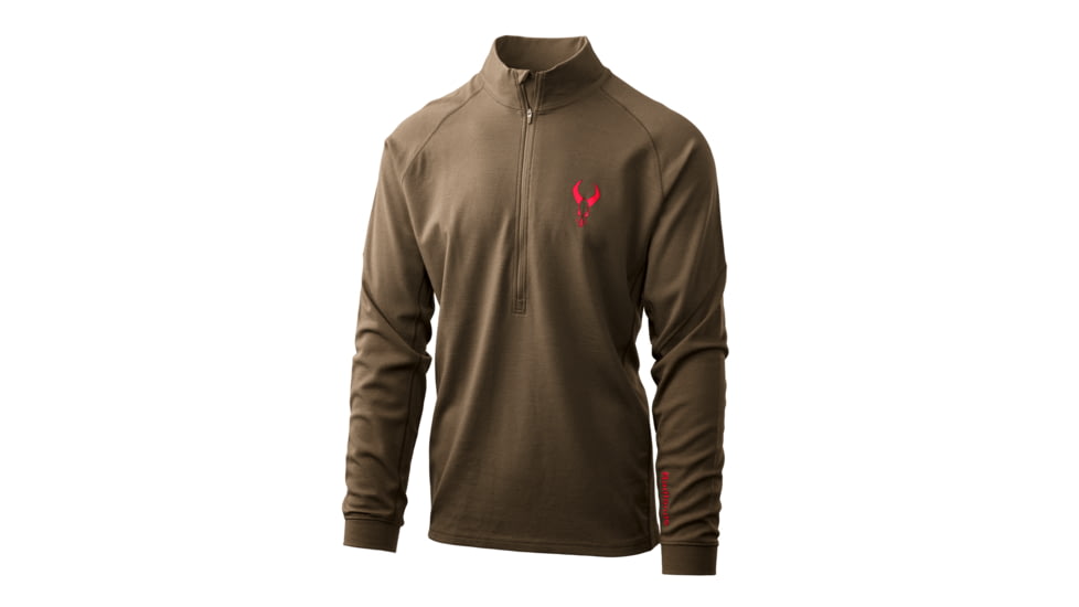 Badlands Pecora HW Merino 1/4 Zip Top - Mens, Mud, Medium, 21-43098