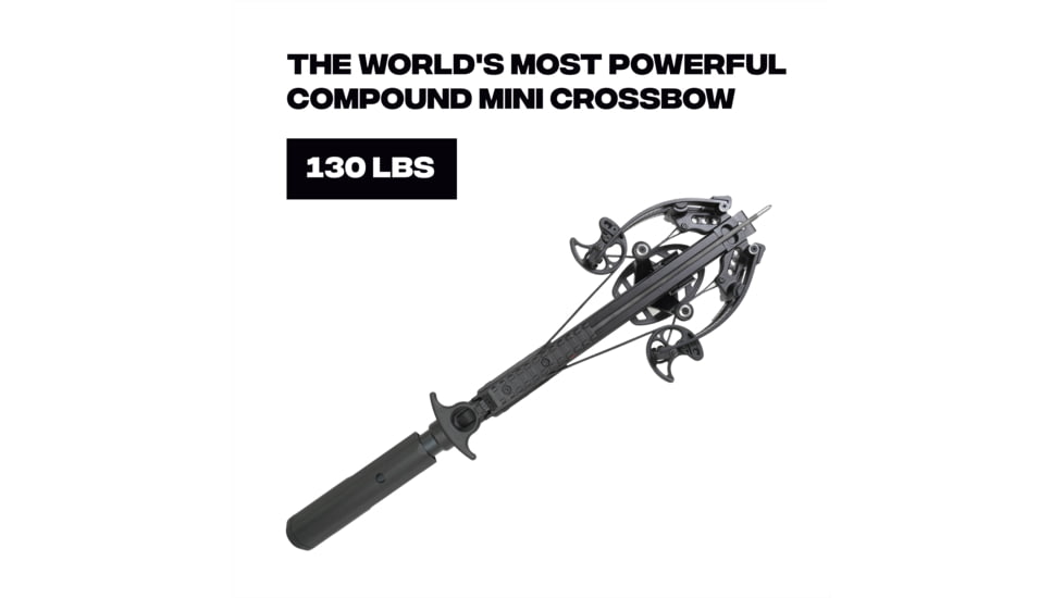 Ballista BAT Crossbow w/L-Buttstock 130 lb. 330fps, Black, BAL-CB-01-LS