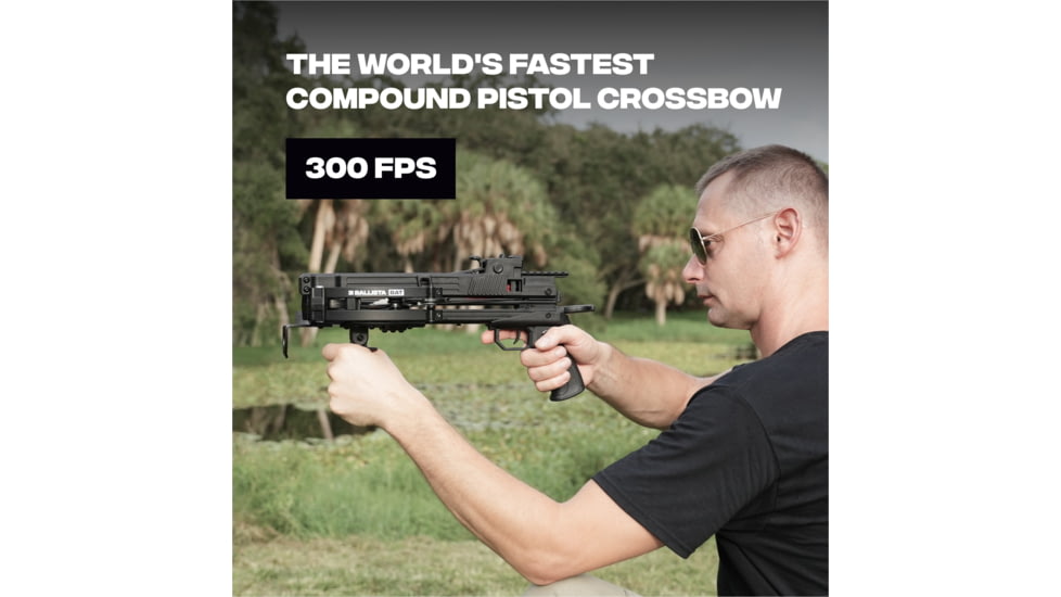 Ballista BAT Crossbow w/Magazine 130 lb. 330fps, Black, BAL-CB-01-M