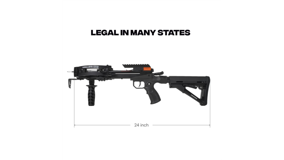 Ballista BAT Crossbow w/Triangle Buttstock 130 lb. 330fps, Black, BAL-CB-01-TS