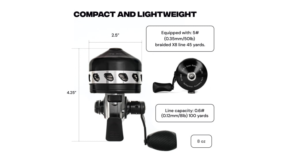 Ballista BL33 Spincast Reel, 3.6x1, 6+1, Ambidextrous, BAL-RE-02