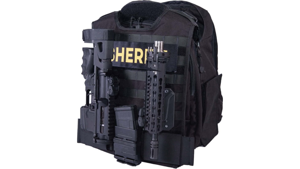 Ballistipax ASR SURVIVOR-1 Kit &amp; Rifle Armor III Plus PE Backpack, Black, S1BKASR