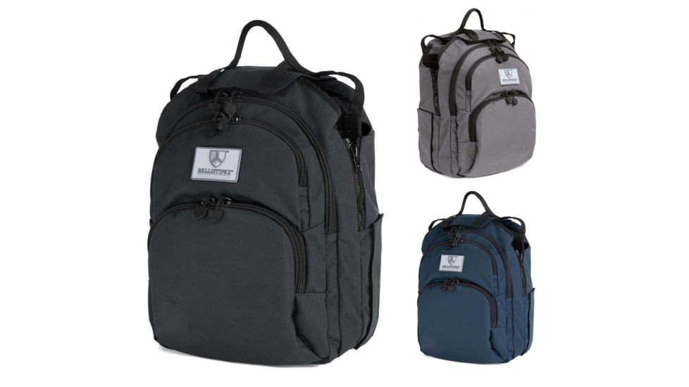 Ballistipax SURVIVOR-1 Armor Backpacks, Black, Gray, Navy