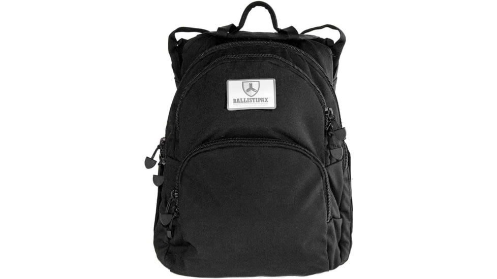 Ballistipax SURVIVOR-1 Flex Pistol Armor IIIA Backpack, 10x12, Black, S1SFT1012BK