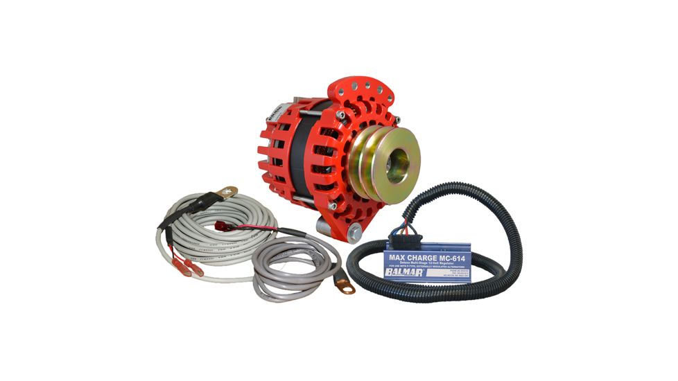 Balmar Alternator 1-2" Single Foot Dual V Pulley Regulator &amp; Temp Sensor - 170A Kit - 12V 74951