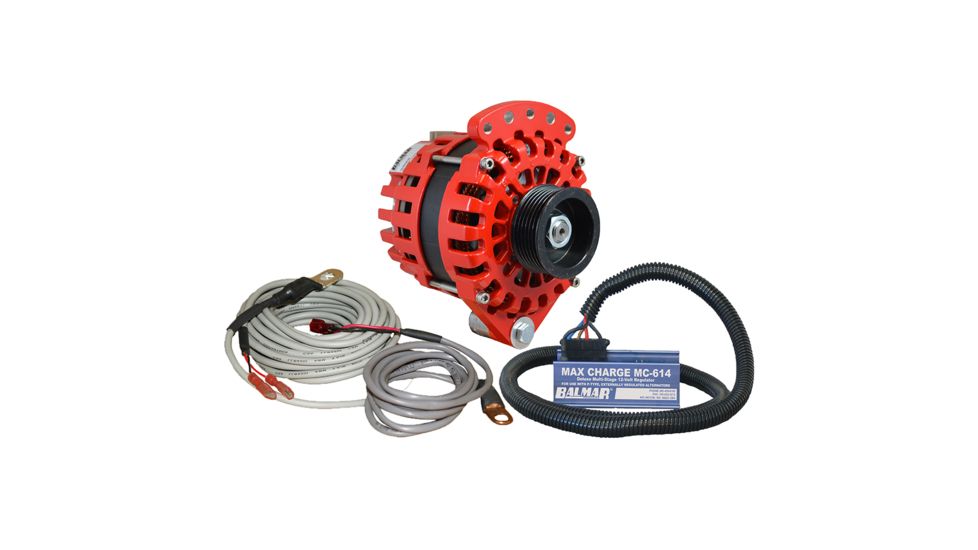 Balmar Alternator 1-2" Single Foot K6 Serpentine Pulley Regulator &amp; Temp Sensor - 170A Kit - 12V 74955