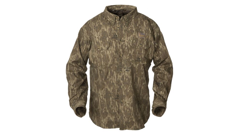 Banded Cotton Button-Up Shirt - Men's, Bottomland, Large B1030009-BL-L