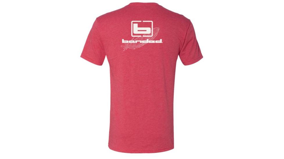 Banded Signature Short Sleeve Tee Active Fit - Men's, Vintage Red, XL B06844