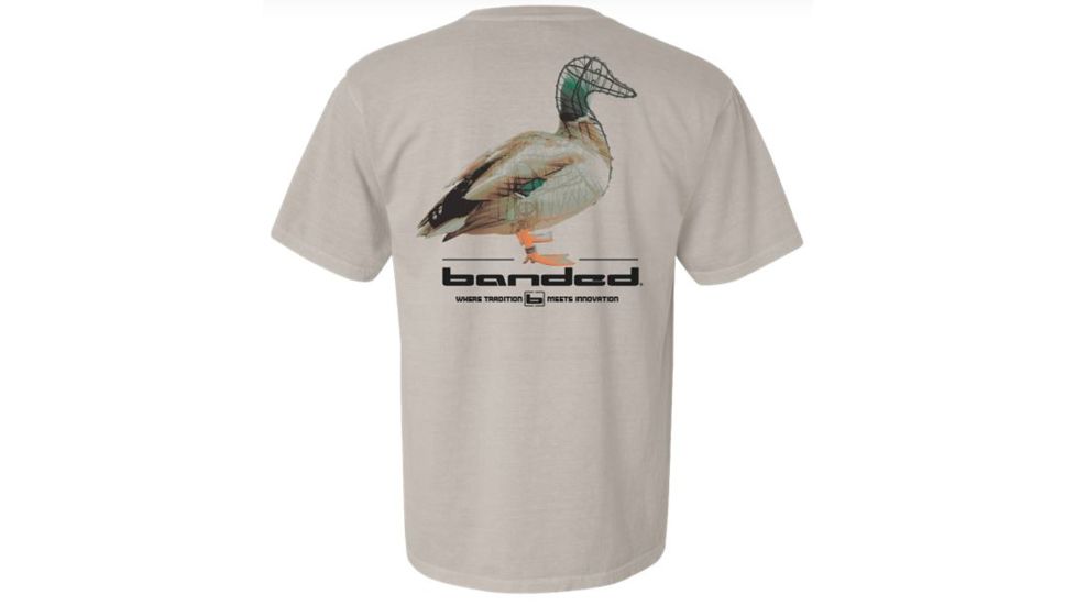 Banded Wireframe Duck Short Sleeve Tee - Men's, Sandstone, Small B06880