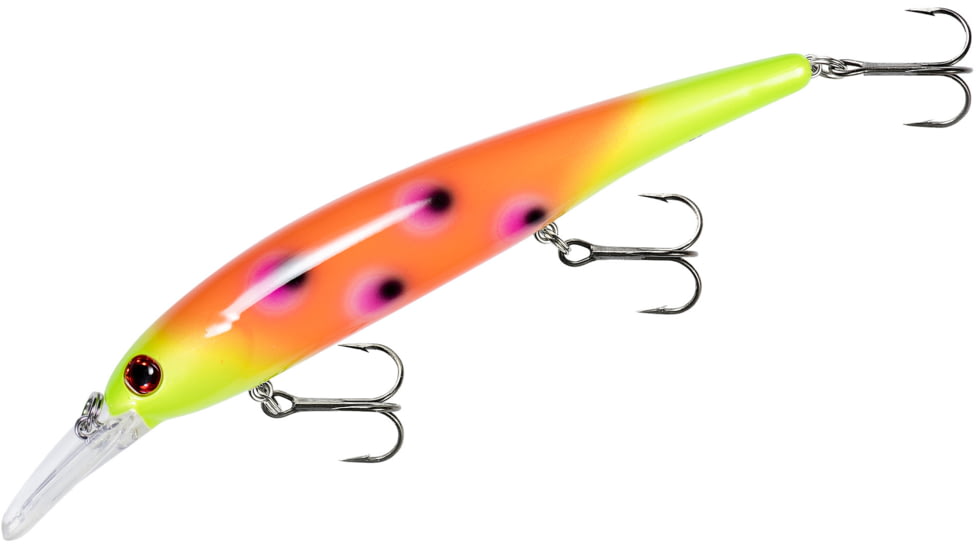 Bandit Walleye Shallow Bait, 4 3/4in, 5/8oz, Chart/Orange/Chartreuse Head, BDTWBS1OL153
