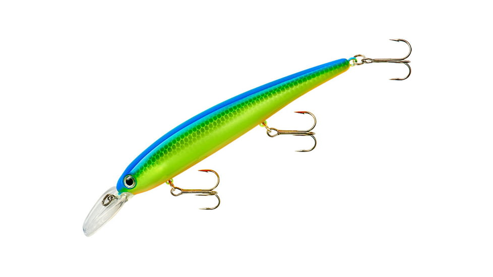 Bandit Walleye Shallow Bait, 4 3/4in, 5/8oz, Chartreuse Blue Back, BDTWBS136