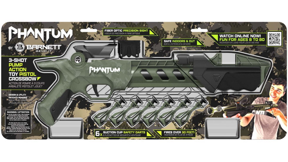 Barnett Phantum Suction Dart Crossbow, Compact, OD Green/Black, BAR50024