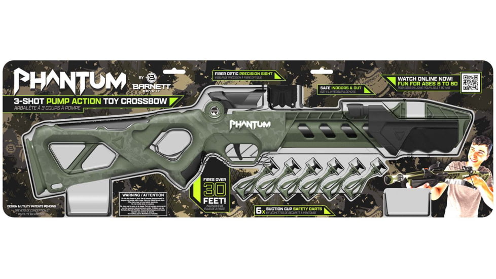 Barnett Phantum Suction Dart Crossbow, Full Size, OD Green/Black, BAR50016
