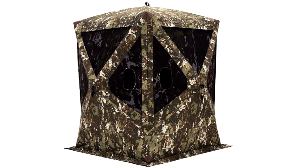 Barronett Blinds Big Mike Heavy-Duty, Portable Hunting Blind, Tall Hub Blind, 600 Denier Fabric, Shoot While Standing, Crater Harvest, 80in x 75in x 75in, BMHD300CH, Crater Harvest, 80in x 75in x 75in, BMHD300CH