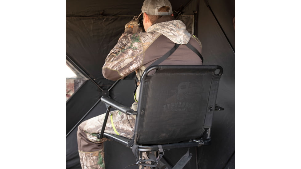 Barronett Blinds Deluxe Wide 360 Swivel Chair, Black, BC107