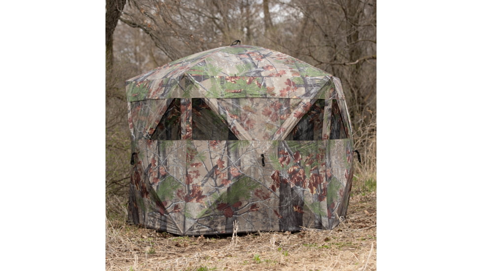Barronett Blinds Feather Five Hub Hunting Blind, Bloodtrail Backwoods, 4-Person, FF500BW