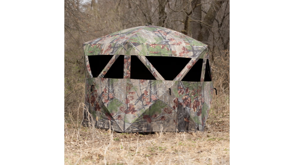 Barronett Blinds Feather Five Hub Hunting Blind, Bloodtrail Backwoods, 4-Person, FF500BW