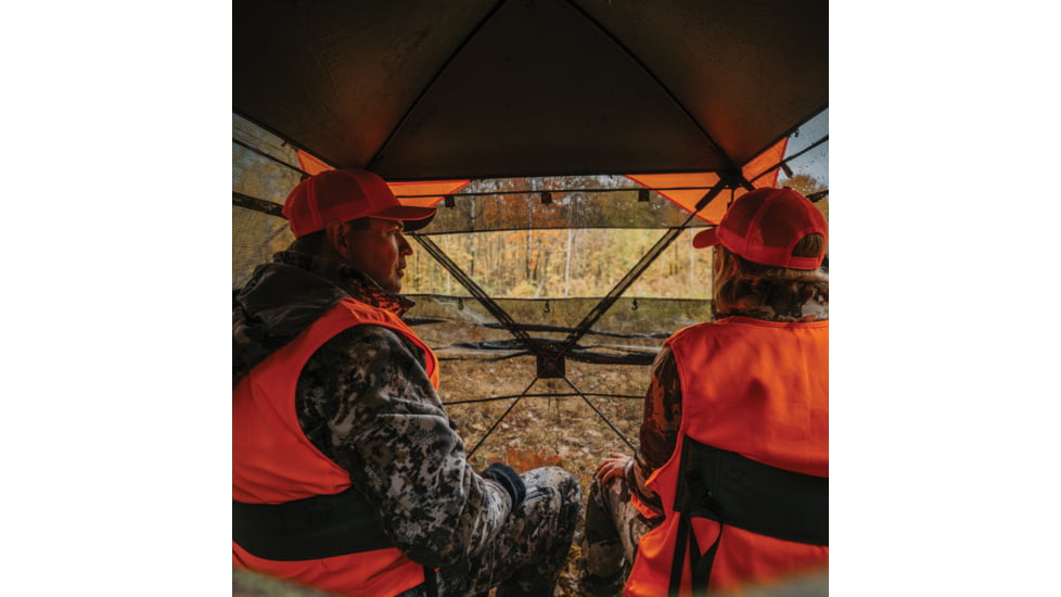 Barronett Blinds Insight, See-Through Hunting Blind, View-Through Fabric, Silent Shooting Windows, Bloodtrail Backwoods, 68in x 71in x 71in, Bloodtrail Backwoods, 2-Person, NS200BW