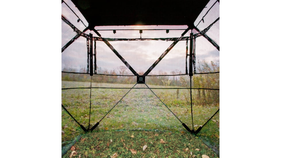 Barronett Blinds Insight, See-Through Hunting Blind, View-Through Fabric, Silent Shooting Windows, Bloodtrail Backwoods, 68in x 71in x 71in, Bloodtrail Backwoods, 2-Person, NS200BW