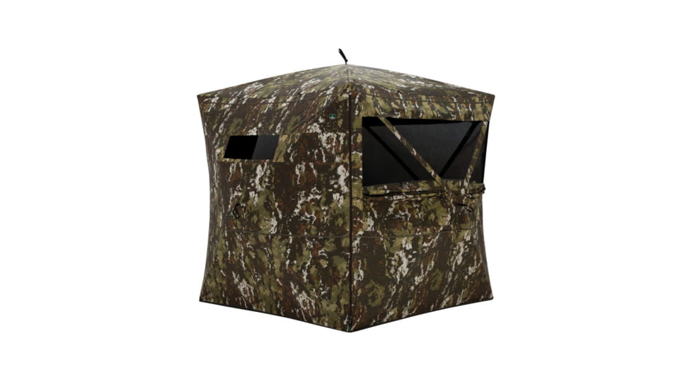 Barronett Blinds Overwatch, Portable Hunting Blind, View-Through Mesh, Silent Shooting Windows, Crater Harvest, 75in x 88in x 88in, VR400CH, Crater Harvest, 75in x 88in x 88in, VR400CH