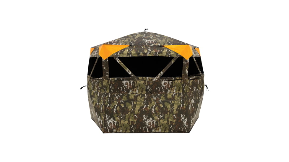 Barronett Blinds Spy 5, Portable Hunting Blind, 5-Sided Hub Blind, View-Through Mesh, Two Vertical Corner Doors, Crater Harvest, 72in x 84in x 84in, SP500CH, Crater Harvest, 72in x 84in x 84in, SP500CH