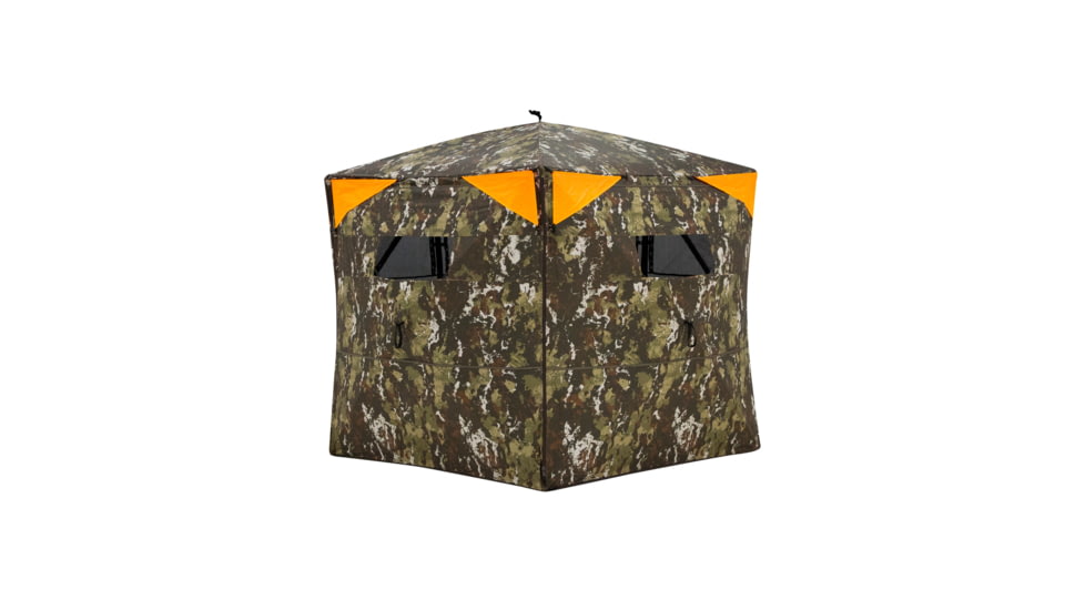 Barronett Blinds Spy 5, Portable Hunting Blind, 5-Sided Hub Blind, View-Through Mesh, Two Vertical Corner Doors, Crater Harvest, 72in x 84in x 84in, SP500CH, Crater Harvest, 72in x 84in x 84in, SP500CH