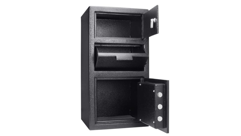 Barska 0.72/0.78 Cubic Ft Locker Depository Safe, Black, Large, AX13310