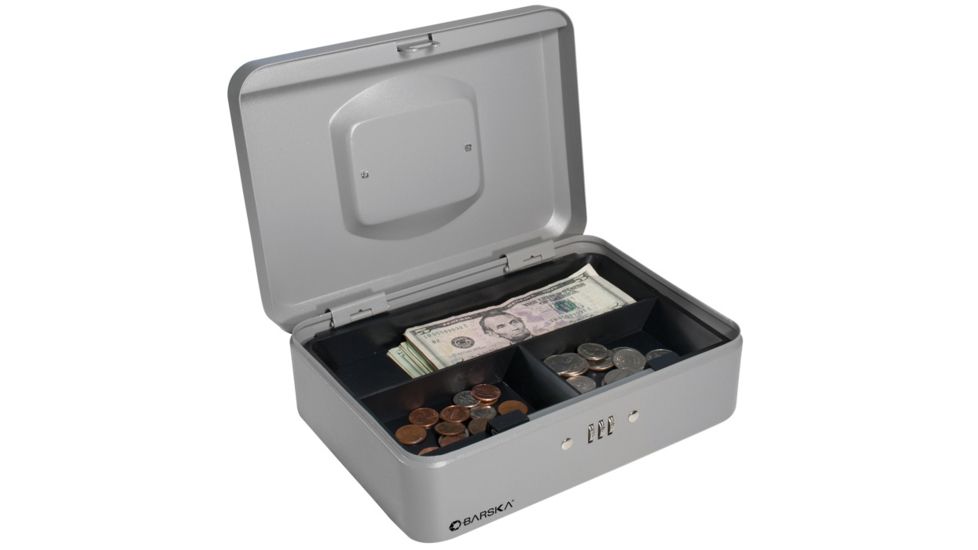 Barska 10in. Cash Box w/ Combination, Open  CB11786