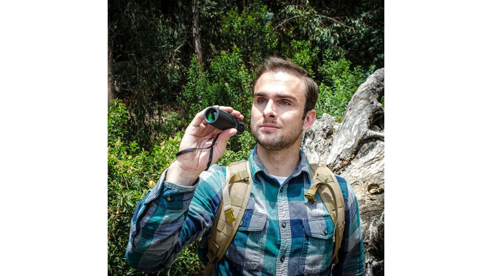 Barska 10x25mm BK-7 Roof Waterproof Blackhawk Monocular, Black, Small, AA12131