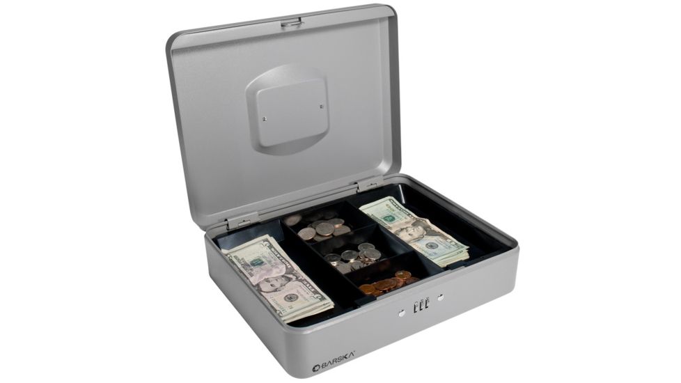 Barska 12in. Cash Box, Combination Lock, Open CB11788