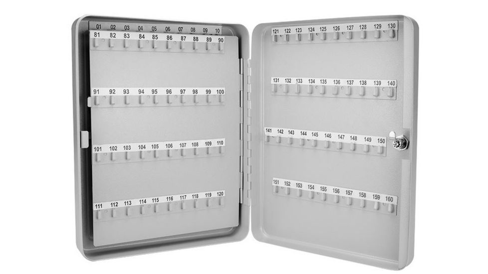 Barska 160 Key Lock Box Security Safe, Steel, Gray CB12488