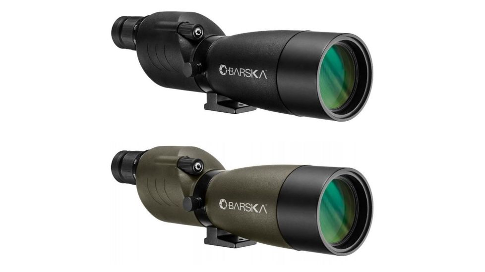 Barska 20-60x60 Blackhawk Spotting Scope, Porro Prism, BK-7, Black, Green