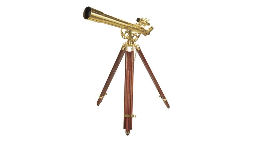 Barska 36x80mm Anchormaster Telescope, Sky &amp; Land Brass Scope w/ Mahogany tripod AE10824