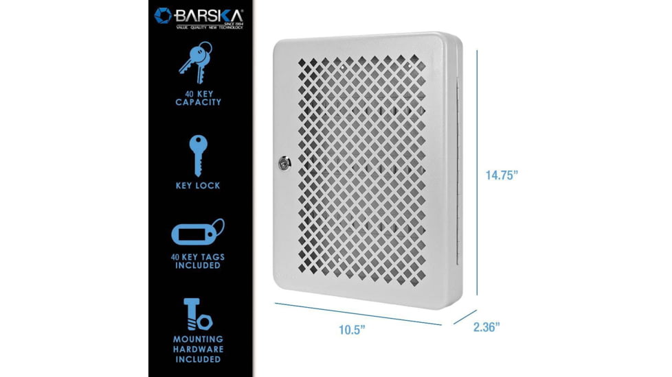 Barska 40 Key Lock Box, Green Tags, Gray, Small, CB13758