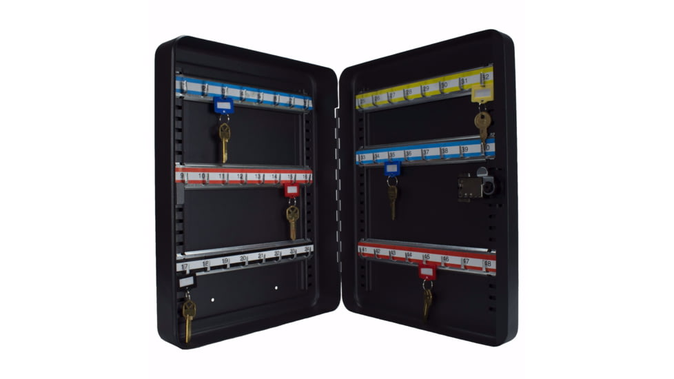 Barska 48 Keys Adjustable Key Lock Box with Combination Lock, Black, CB13606