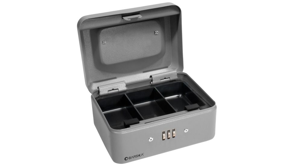 Barska 6in. Combination Security Box, Open and Empty CB11782
