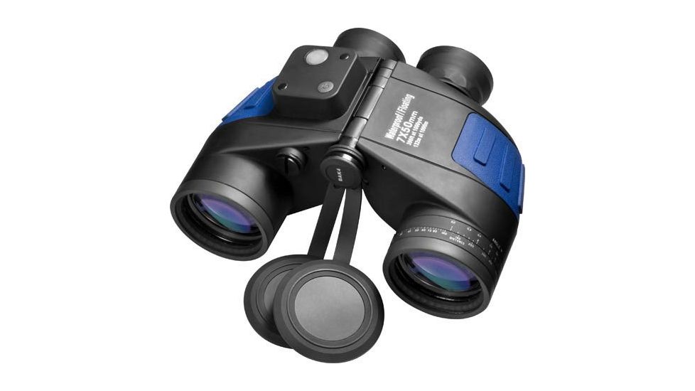 Barska Deep Sea 7x50mm Porro Prism Rangefinder Binoculars, Black/Blue, AB10798
