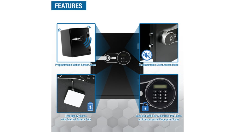 Barska FV PRO 600 Biometric Keypad Fire Resistant Safe