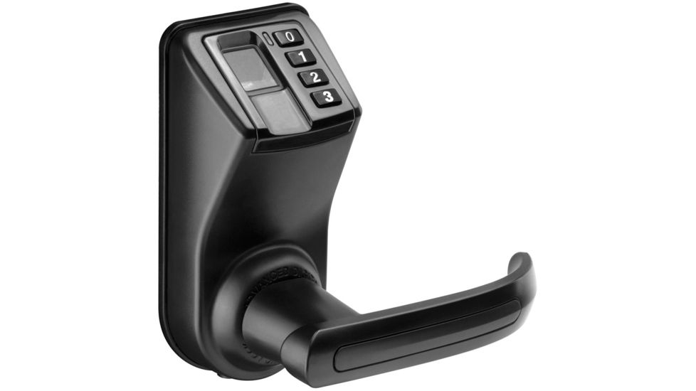 Barska Biometric Security Door Lock,Reversible Handle,Black EA12442